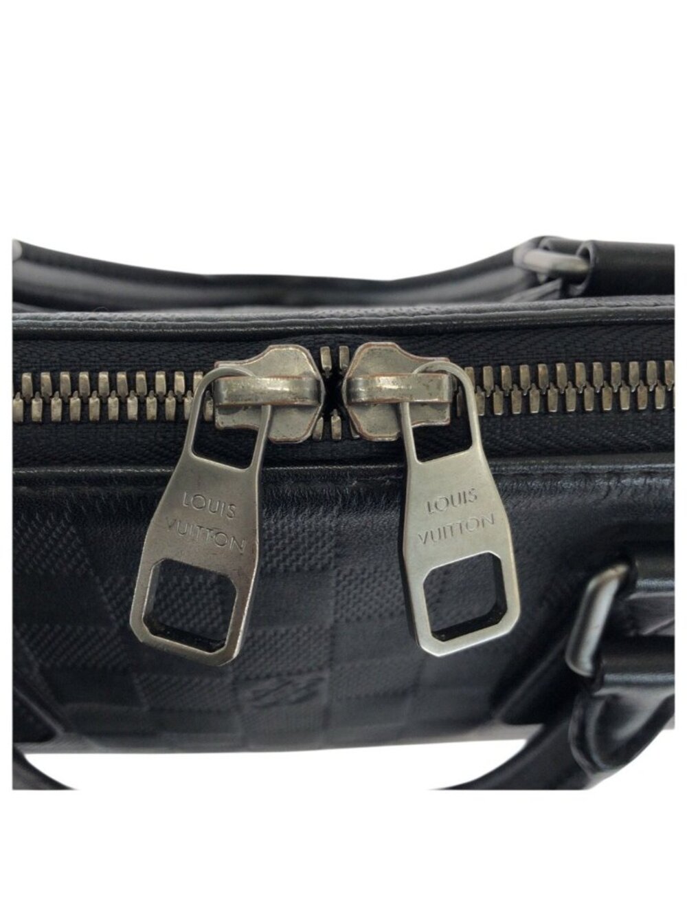 Louis Vuitton Damier Infini Porte Documin Jour Pdj Black Silver Business Bag - Picture 6 of 9